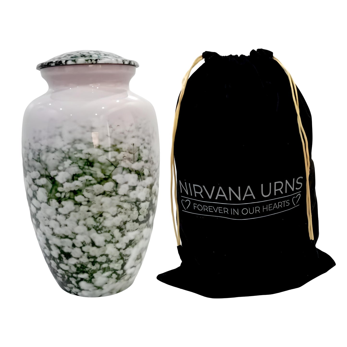 Adult Cremation Urn - Cotton Field Flowers (product code: NUWFFW)