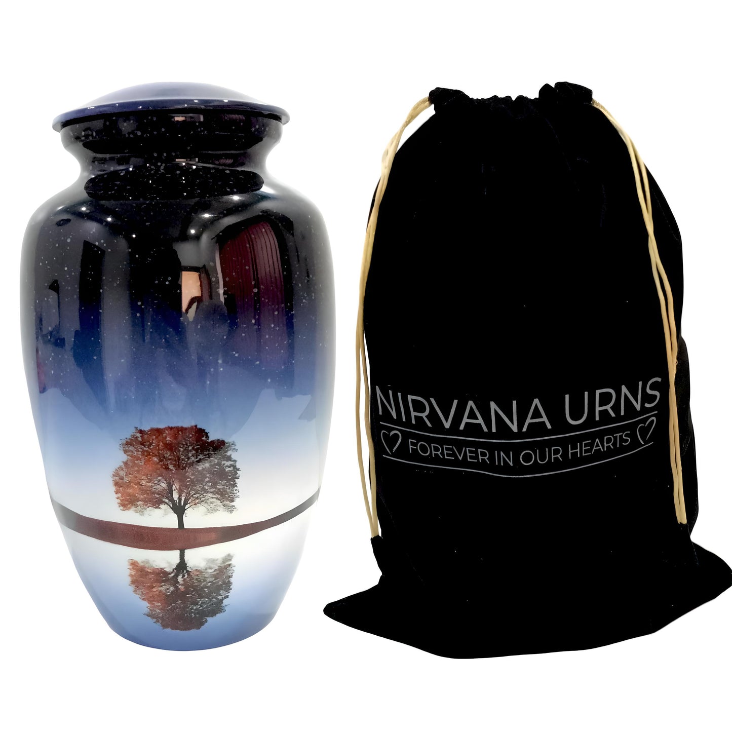 Adult Cremation Urn - Starry Night Tree (product code: NUSTL)