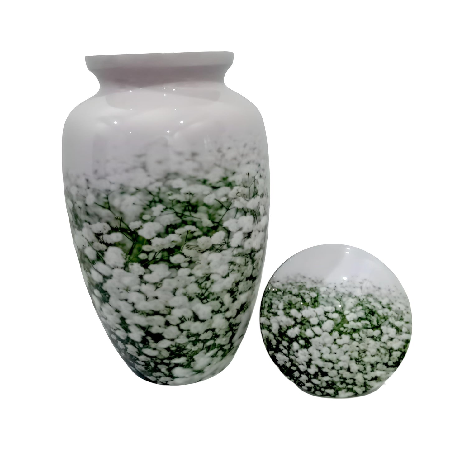 Adult Cremation Urn - Cotton Field Flowers (product code: NUWFFW)