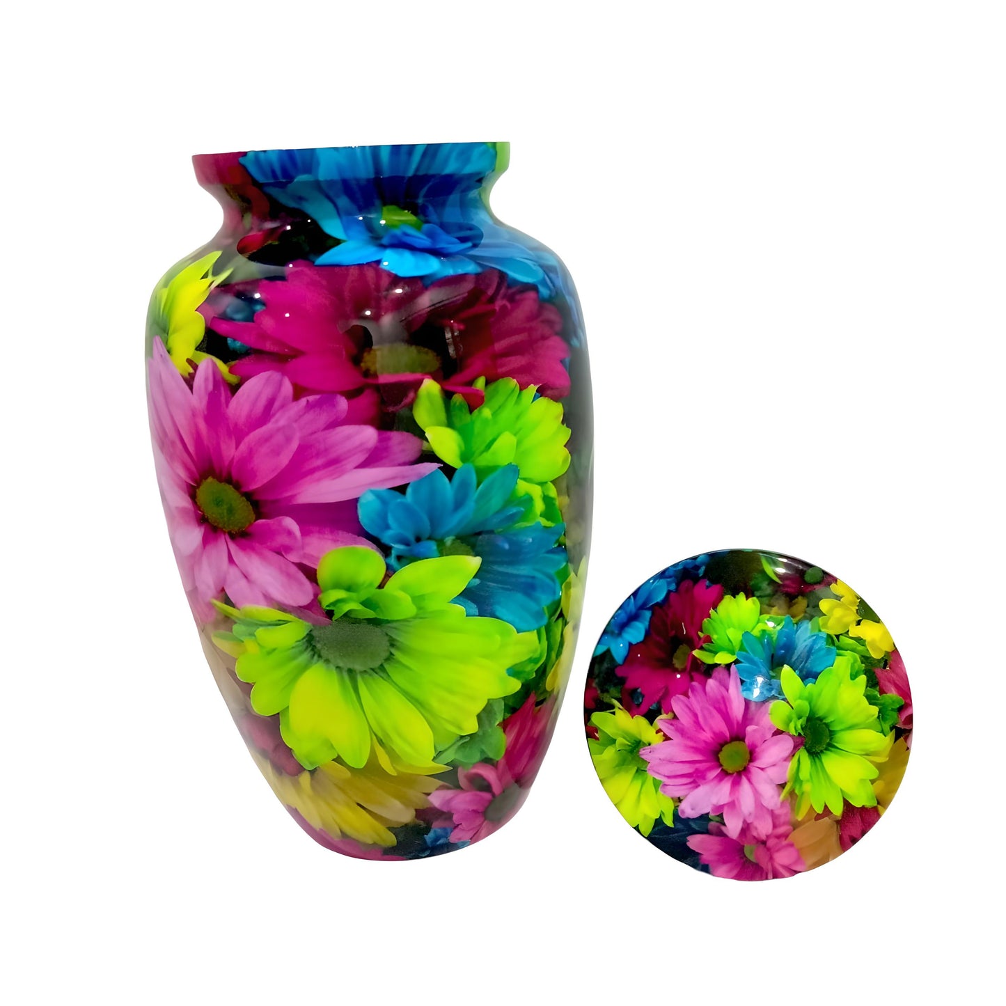 Adult Cremation Urn - Vibrant Spring Flowers (product code: NUVSF)