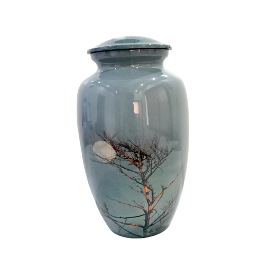 Adult Cremation Urn – Midnight Tree Design with Moonlit Sky (NUNSMT)