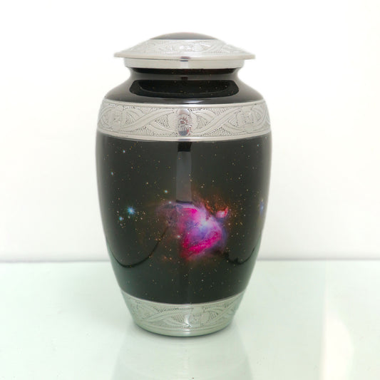 Adult Cremation Urn Deep Dark Galaxy Design with velvet bag - (Product Code NUGAO-A)