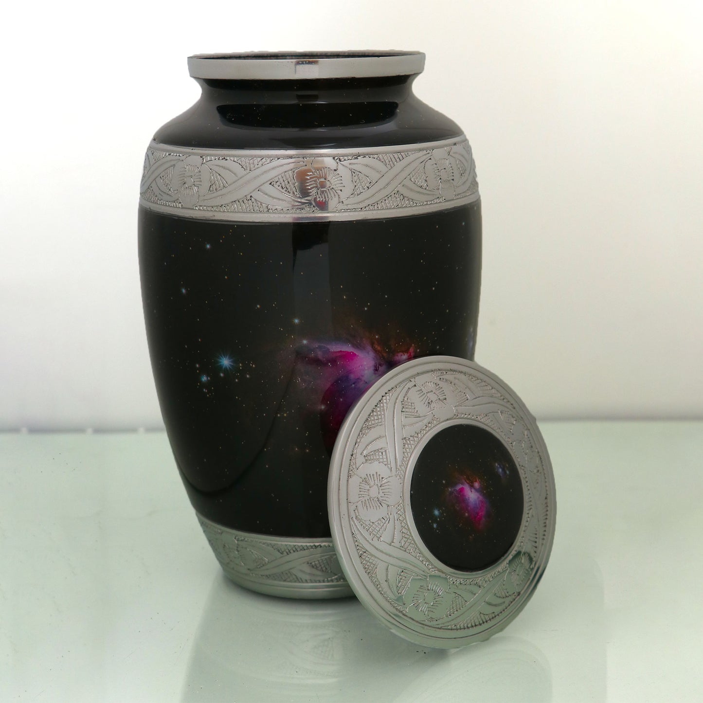 Adult Cremation Urn Deep Dark Galaxy Design with velvet bag - (Product Code NUGAO-A)