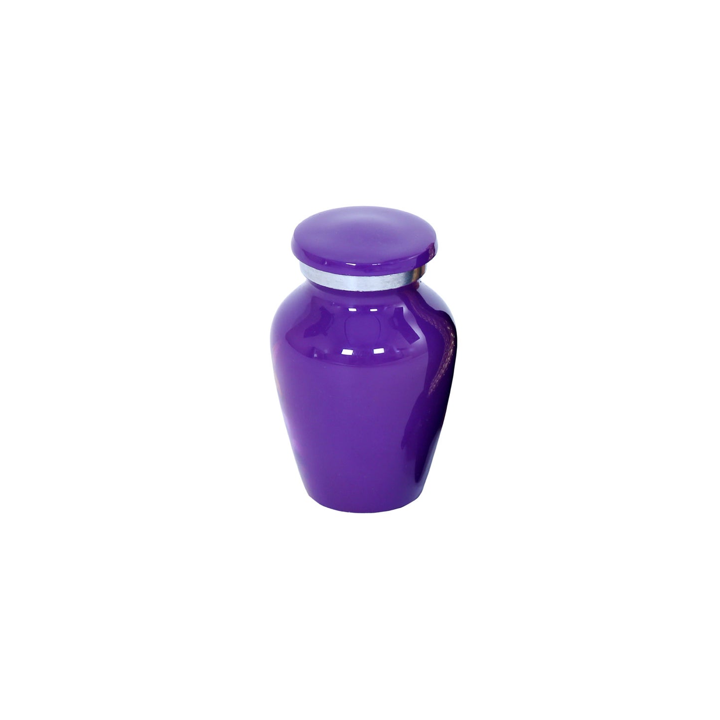 Keepsake Cremation Urn Purple Finish with Velvet Bag (NUPUR-K)