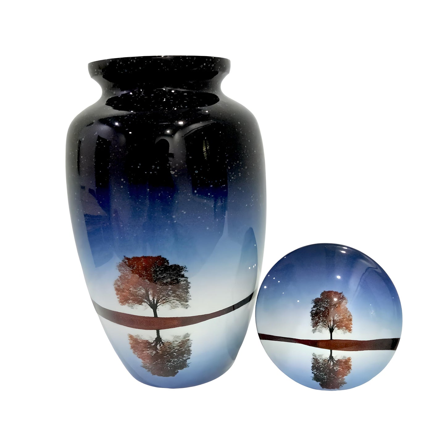 Adult Cremation Urn - Starry Night Tree (product code: NUSTL)