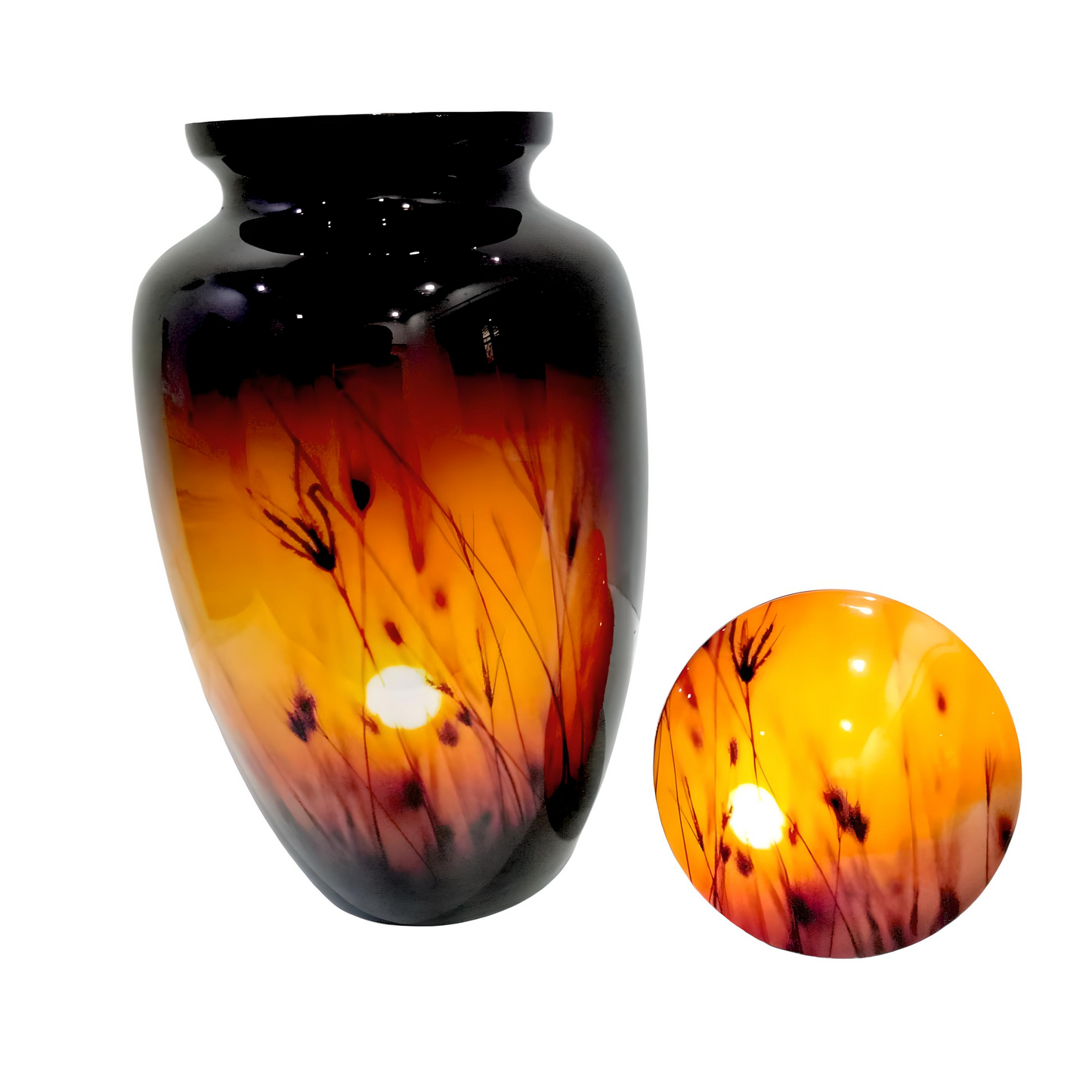Adult Cremation Urn - Sunset in Wheat Field (product code: NUSWF)