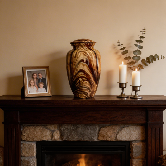 Adult Cremation Urn - Elegant Woodgrain Finish (product code: NUWT)
