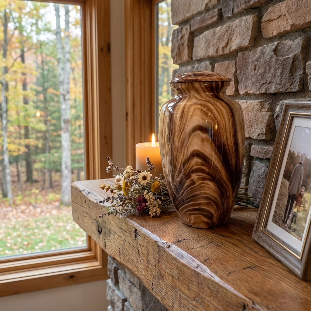 Adult Cremation Urn - Elegant Woodgrain Finish (product code: NUWT)