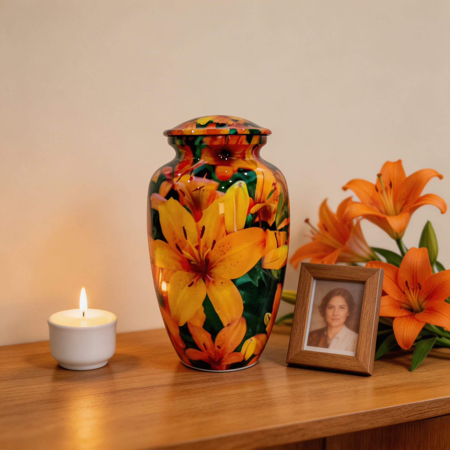 Adult Cremation Urn - Radiant Yellow Flower Field (product code: NUYDF)