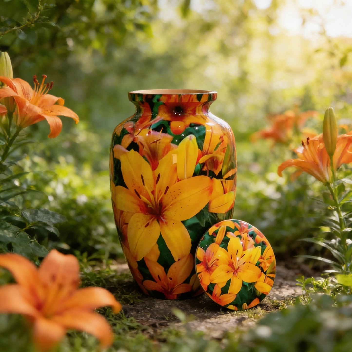 Adult Cremation Urn - Radiant Yellow Flower Field (product code: NUYDF)